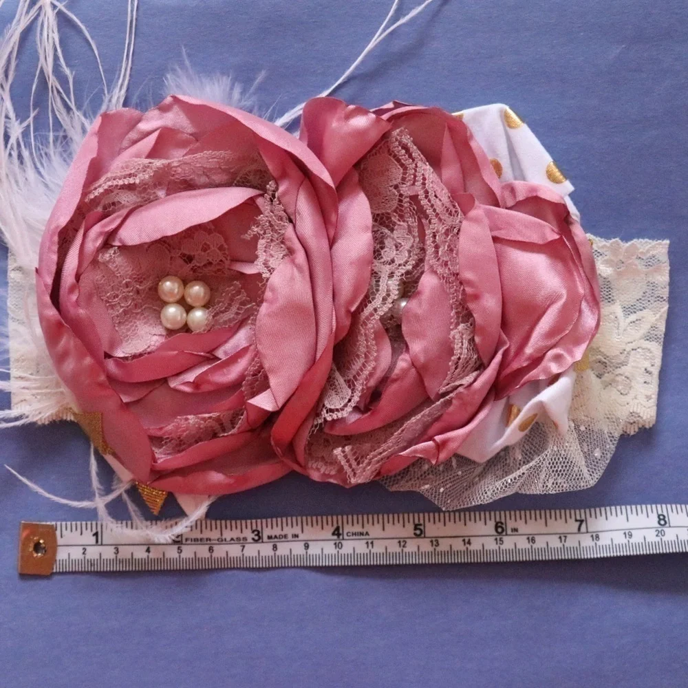 Girls & Baby Couture Floral/ Feather Headbands NEW